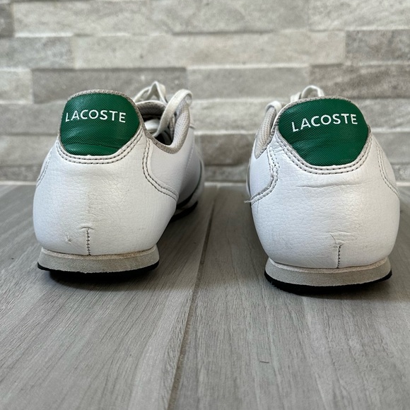 Lacoste Casual Shoes- White with Green- Size 8 Men / 9 Women - Picture 5 of 10